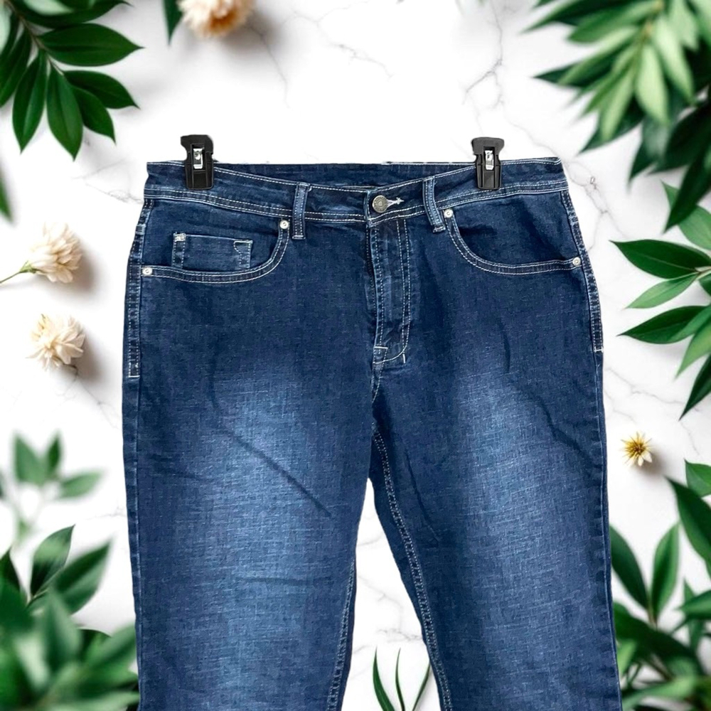 Buffalo David Bitton Jackson-X Straight Stretch Blue Jeans Men 34x32 - Picture 2 of 8